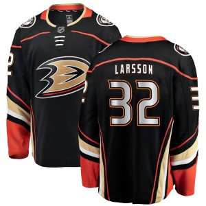 Men's Anaheim Ducks Jacob Larsson Fanatics Branded Breakaway Home Jersey - Black