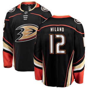 Men's Anaheim Ducks Sonny Milano Fanatics Branded Breakaway Home Jersey - Black