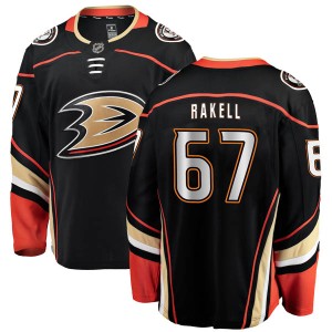 Men's Anaheim Ducks Rickard Rakell Fanatics Branded Authentic Home Jersey - Black