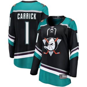 Women's Anaheim Ducks Trevor Carrick Fanatics Branded Breakaway Alternate Jersey - Black