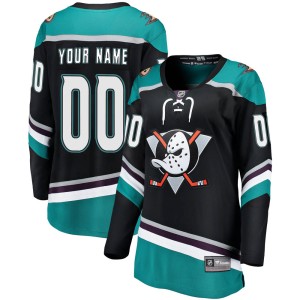 Women's Anaheim Ducks Custom Fanatics Branded Breakaway Alternate Jersey - Black