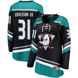 Women's Anaheim Ducks Olle Eriksson Ek Fanatics Branded Breakaway Alternate Jersey - Black