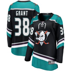 Women's Anaheim Ducks Derek Grant Fanatics Branded Breakaway Alternate Jersey - Black