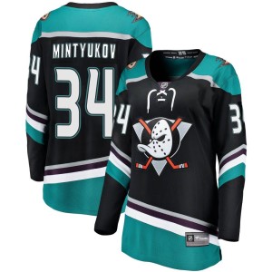 Women's Anaheim Ducks Pavel Mintyukov Fanatics Branded Breakaway Alternate Jersey - Black