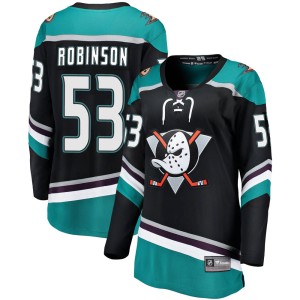 Women's Anaheim Ducks Buddy Robinson Fanatics Branded Breakaway Alternate Jersey - Black