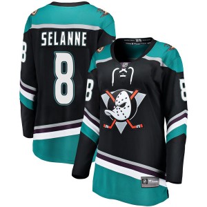Women's Anaheim Ducks Teemu Selanne Fanatics Branded Breakaway Alternate Jersey - Black