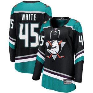 Women's Anaheim Ducks Colton White Fanatics Branded Breakaway Black Alternate Jersey - White