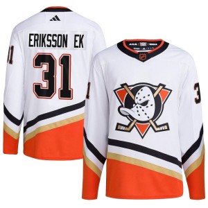 Youth Anaheim Ducks Olle Eriksson Ek Adidas Authentic Reverse Retro 2.0 Jersey - White