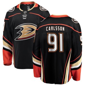 Youth Anaheim Ducks Leo Carlsson Fanatics Branded Breakaway Home Jersey - Black