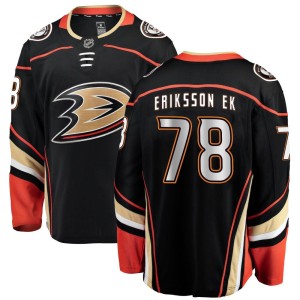 Youth Anaheim Ducks Olle Eriksson Ek Fanatics Branded Breakaway Home Jersey - Black