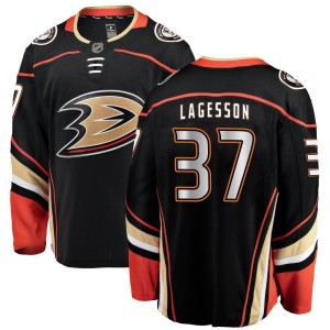 Youth Anaheim Ducks William Lagesson Fanatics Branded Breakaway Home Jersey - Black