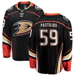 Youth Anaheim Ducks Sasha Pastujov Fanatics Branded Breakaway Home Jersey - Black