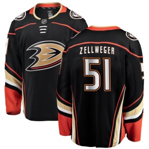 Youth Anaheim Ducks Olen Zellweger Fanatics Branded Breakaway Home Jersey - Black
