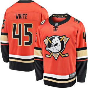 Youth Anaheim Ducks Colton White Fanatics Branded Premier Breakaway 2019/20 Alternate Jersey - Orange