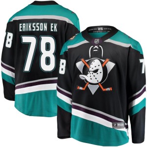 Youth Anaheim Ducks Olle Eriksson Ek Fanatics Branded Breakaway Alternate Jersey - Black