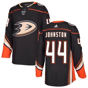 Men's Anaheim Ducks Ross Johnston Adidas Authentic Home Jersey - Black