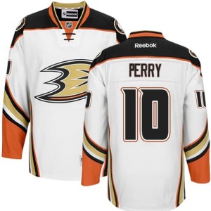 Men's Anaheim Ducks Corey Perry Reebok Authentic Away Jersey - White