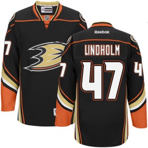 Men's Anaheim Ducks Hampus Lindholm Reebok Authentic Home Jersey - Black