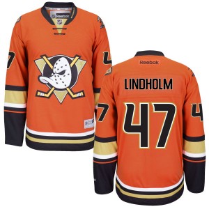 Men's Anaheim Ducks Hampus Lindholm Reebok Authentic Third Jersey - Orange