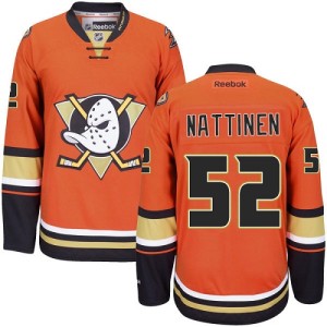 Men's Anaheim Ducks Julius Nattinen Reebok Authentic Third Jersey - Orange