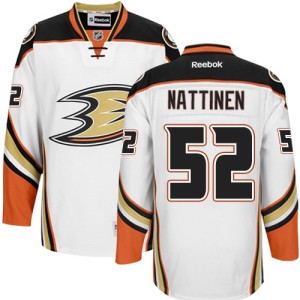 Men's Anaheim Ducks Julius Nattinen Reebok Authentic Away Jersey - White