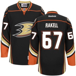 Men's Anaheim Ducks Rickard Rakell Reebok Authentic Home Jersey - Black