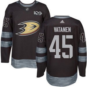 Men's Anaheim Ducks Sami Vatanen Adidas Authentic 1917-2017 100th Anniversary Jersey - Black