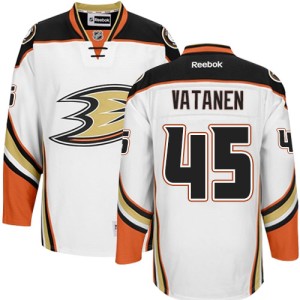 Men's Anaheim Ducks Sami Vatanen Reebok Premier Away Jersey - White