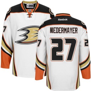 Men's Anaheim Ducks Scott Niedermayer Reebok Authentic Away Jersey - White