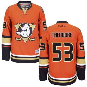 Men's Anaheim Ducks Shea Theodore Reebok Replica Alternate Jersey - Orange