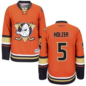 Men's Anaheim Ducks Korbinian Holzer Reebok Premier Alternate Jersey - Orange