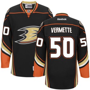 Men's Anaheim Ducks Antoine Vermette Authentic Jersey Team Color - - Black