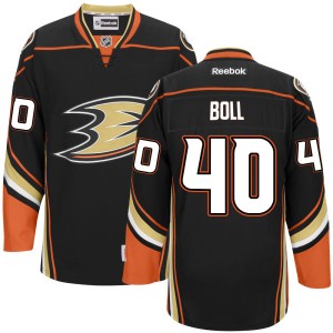 Men's Anaheim Ducks Jared Boll Authentic Jersey Team Color - - Black
