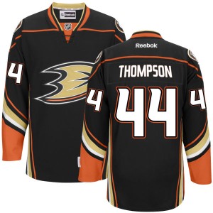 Men's Anaheim Ducks Nate Thompson Authentic Jersey Team Color - - Black