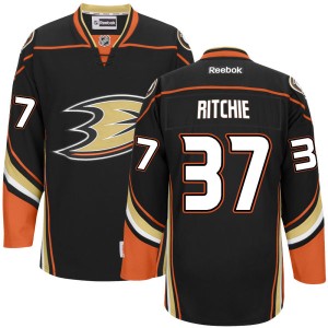 Men's Anaheim Ducks Nick Ritchie Authentic Jersey Team Color - - Black