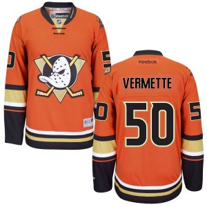 Men's Anaheim Ducks Antoine Vermette Reebok Authentic Alternate Jersey - Orange