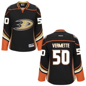 Women's Anaheim Ducks Antoine Vermette Reebok Replica Jersey - - Black