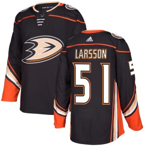 Men's Anaheim Ducks Jacob Larsson Adidas Authentic Jersey - Black