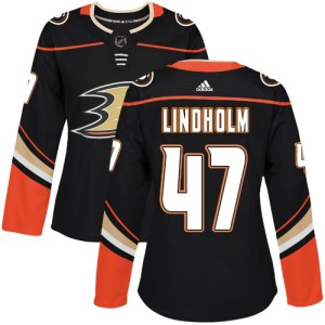 Women's Anaheim Ducks Hampus Lindholm Adidas Authentic Home Jersey - Black