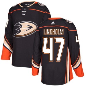 Youth Anaheim Ducks Hampus Lindholm Adidas Authentic Home Jersey - Black