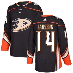 Men's Anaheim Ducks Jacob Larsson Adidas Premier Home Jersey - Black
