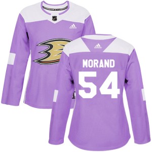Women's Anaheim Ducks Antoine Morand Adidas Authentic Fights Cancer Practice Jersey - Purple