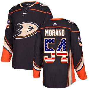 Men's Anaheim Ducks Antoine Morand Adidas Authentic USA Flag Fashion Jersey - Black