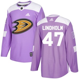 Youth Anaheim Ducks Hampus Lindholm Adidas Authentic Fights Cancer Practice Jersey - Purple