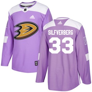 Youth Anaheim Ducks Jakob Silfverberg Adidas Authentic Fights Cancer Practice Jersey - Purple
