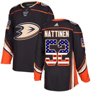 Youth Anaheim Ducks Julius Nattinen Adidas Authentic USA Flag Fashion Jersey - Black