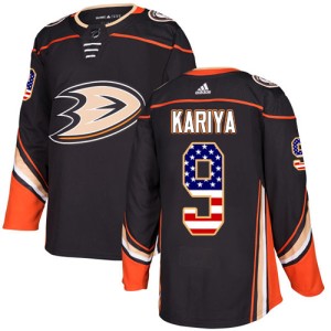 Men's Anaheim Ducks Paul Kariya Adidas Authentic USA Flag Fashion Jersey - Black